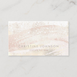 Cartão De Visita esteticista simulado do esmalte de folhas e folhas