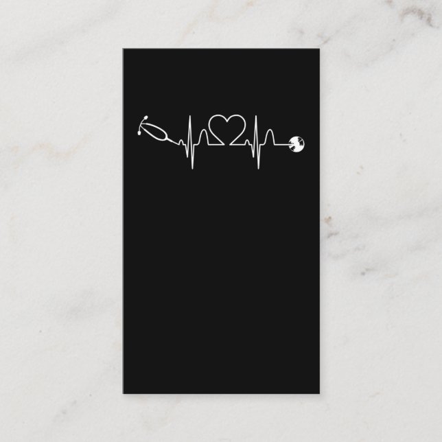 Cartão De Visita Estetoscópio EKG Enfermeiro Cardíaco Hospital Card (Frente)