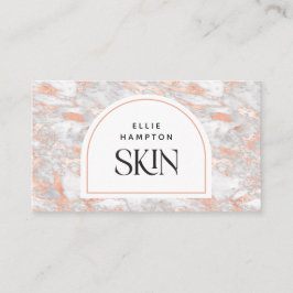 Cartão De Visita Estheticista Beauticista Rosa Dourada Marble Arch
