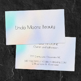 Cartão De Visita Estheticista Pastel Holograma Premium