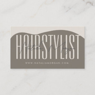 Cartão De Visita Estilista de Cabelo Arco Boho Minimalista Moderno