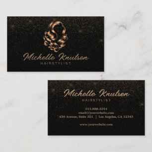 Cartão De Visita Estilista de Cabelo Chic Moderno Salão de Beleza P
