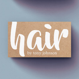 Cartão De Visita Estilista de Cabelo Moderna e Ousada com Impressão