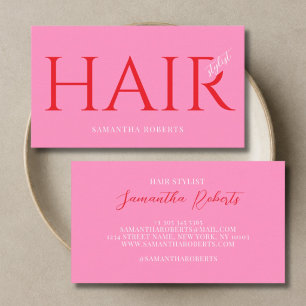 Cartão De Visita Estilista de cabelo moderno tipografia elegante ro