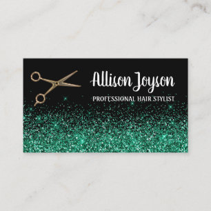 Cartão De Visita Estilista de Cabelos com Lâminas e Tesouras