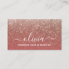 Cartão De Visita Estilista de Cabelos do Artista com Largura Dourad