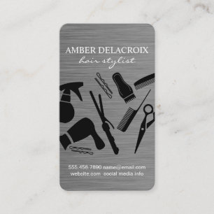 Cartão De Visita Estilista de Cabelos Modernos