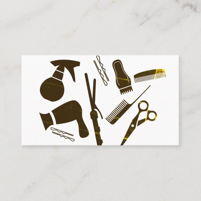 Cartão De Visita Estilista de Cabelos Modernos (Frente)