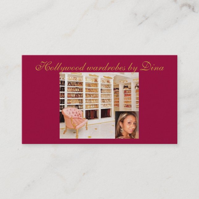 Cartão De Visita Estilista do Wardrobe (Frente)