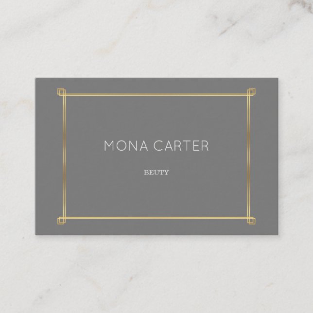 Cartão de visita estilístico do quadro do art deco (Frente)