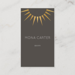Cartão de visita estilístico do sol do art deco