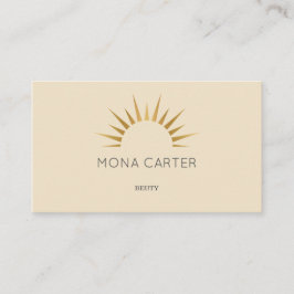 Cartão de visita estilístico do sol do art deco