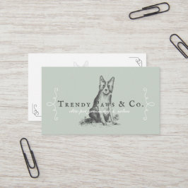 Cartão De Visita Estilo Clássico Boutique Pet Salon Border Collie D