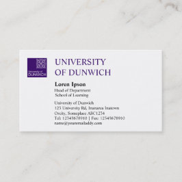 Cartão De Visita Estilo da universidade - profundamente - roxo