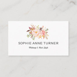 Cartão De Visita Estilo de Cabelo de Maqueamento Profissional das F