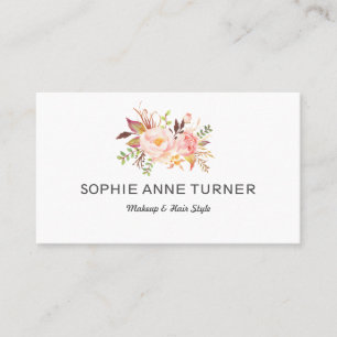 Cartão De Visita Estilo de Cabelo de Maqueamento Profissional das F