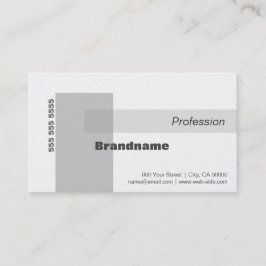 Cartão De Visita Estilo de Cinza Branco Elegante Simples Profission