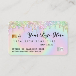 Cartão De Visita Estilo de Crédito de Fidelidade VIP de Drip Glitte