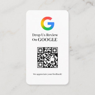 Cartão De Visita Estilo de feedback de cliente QR de revisão do Goo