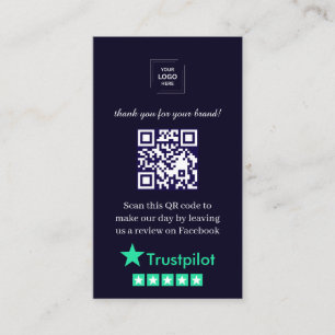 Cartão De Visita Estilo de Feedback do Cliente QR de Avaliação Trus