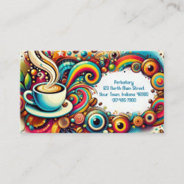 Cartão De Visita Estilo de Hip Moderno Personalizado Compro de Café