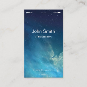 Cartão De Visita Estilo de IU Simples Genérica Flat - Concebido Exc