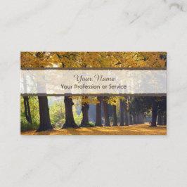 Cartão De Visita estilo de madeira natural orgânica, beco ouro