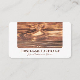 Cartão De Visita Estilo de madeira orgânica Elegante 100%