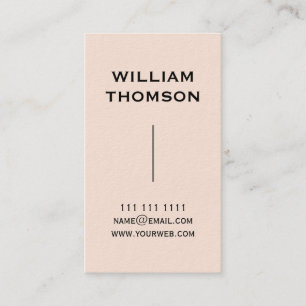 Cartão De Visita Estilo de Marca Minimalista Vertical Creme Dourado
