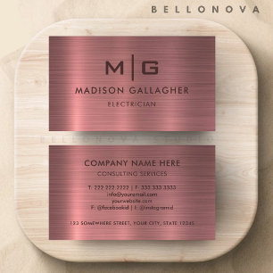 Cartão De Visita Estilo de Metal Puro, Rosa Personalizado, Profissi