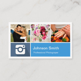 Cartão De Visita Estilo de Metro Moderno de Colagem de Fotografias