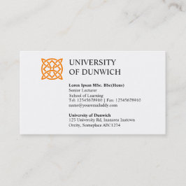 Cartão De Visita Estilo de Universidade v2