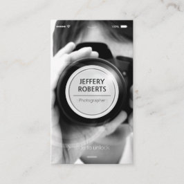 Cartão De Visita Estilo do iOS Creative iPhone - Fotógrafo Moderno