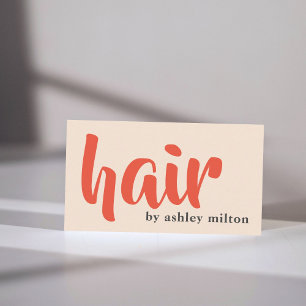 Cartão De Visita Estilo Estilo de Cabelo Leve do Pastel Elegante
