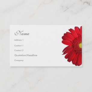 Cartão De Visita Estilo floral - margarida do Gerbera