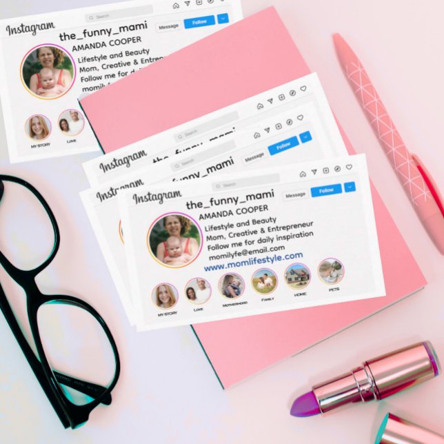 Cartão De Visita estilo Instagram (Instagram profile photo business card)