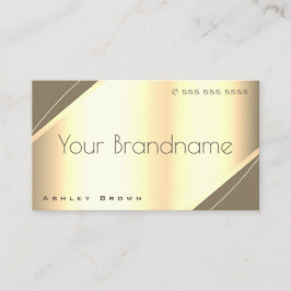 Cartão De Visita Estilo Luxuoso de Efeito Dourado Nobre Profissiona