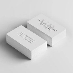 Cartão De Visita Estilo Minimalista Simples Elegante Tema Básico