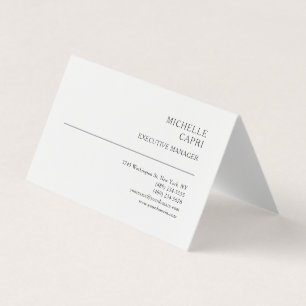 Cartão De Visita Estilo Minimalista Simples Moderno Contemporâneo