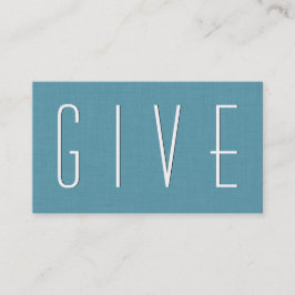 Cartão De Visita Estilo Simples Aqua NONPROFIT V37