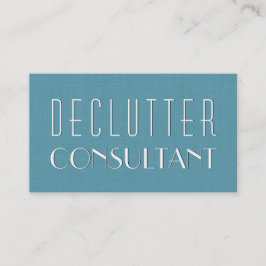 Cartão De Visita Estilo Simples CONSULTANTE do Aqua DECLUTTER V08