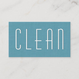 Cartão De Visita Estilo Simples de LIMPEZA da CASA Aqua V38