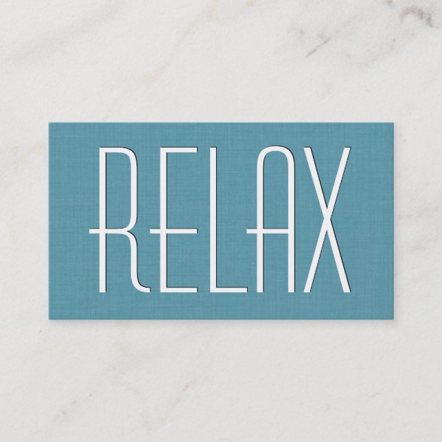 Cartão De Visita Estilo Simples de Tema de MASSAGEM Aqua V63F (Frente)