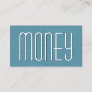 Cartão De Visita Estilo Simples do Aqua FINANCIAL PLANNER V46