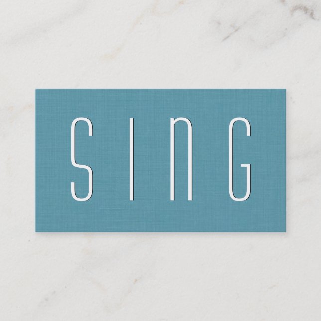 Cartão De Visita Estilo Simples V38B do Aqua VOICE TEACHER (Frente)