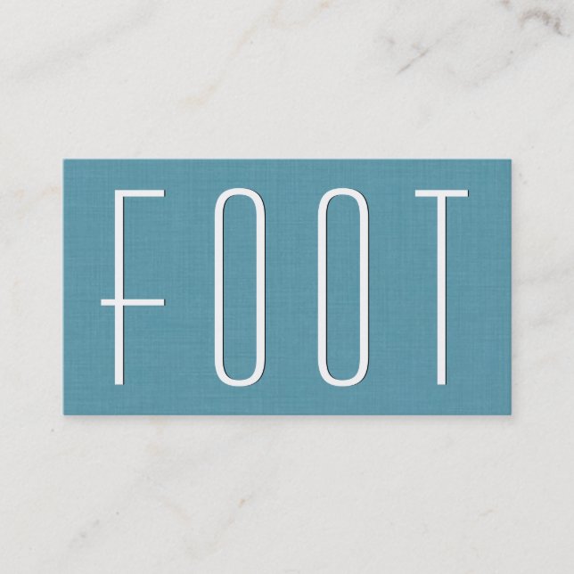Cartão De Visita Estilo Simples V63D de Aqua FOOT REFLEXOLOGY (Frente)