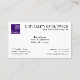 Cartão De Visita Estilo Universitário v4