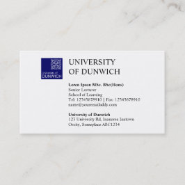 Cartão De Visita Estilo v2 da universidade