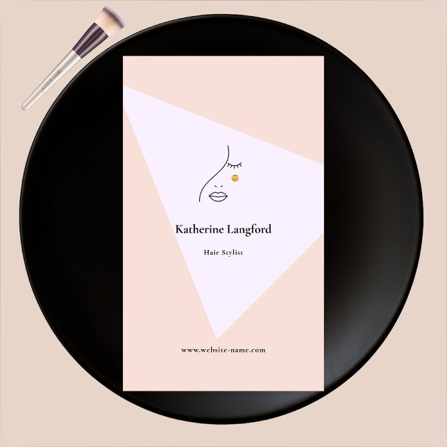 Cartão De Visita Estímulo de Cabelo de Bela Abstrato da moderna (Criador carregado)