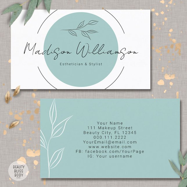 Cartão De Visita Estímulo Terapêutico Moderno - Escala De Calcário (Criador carregado)